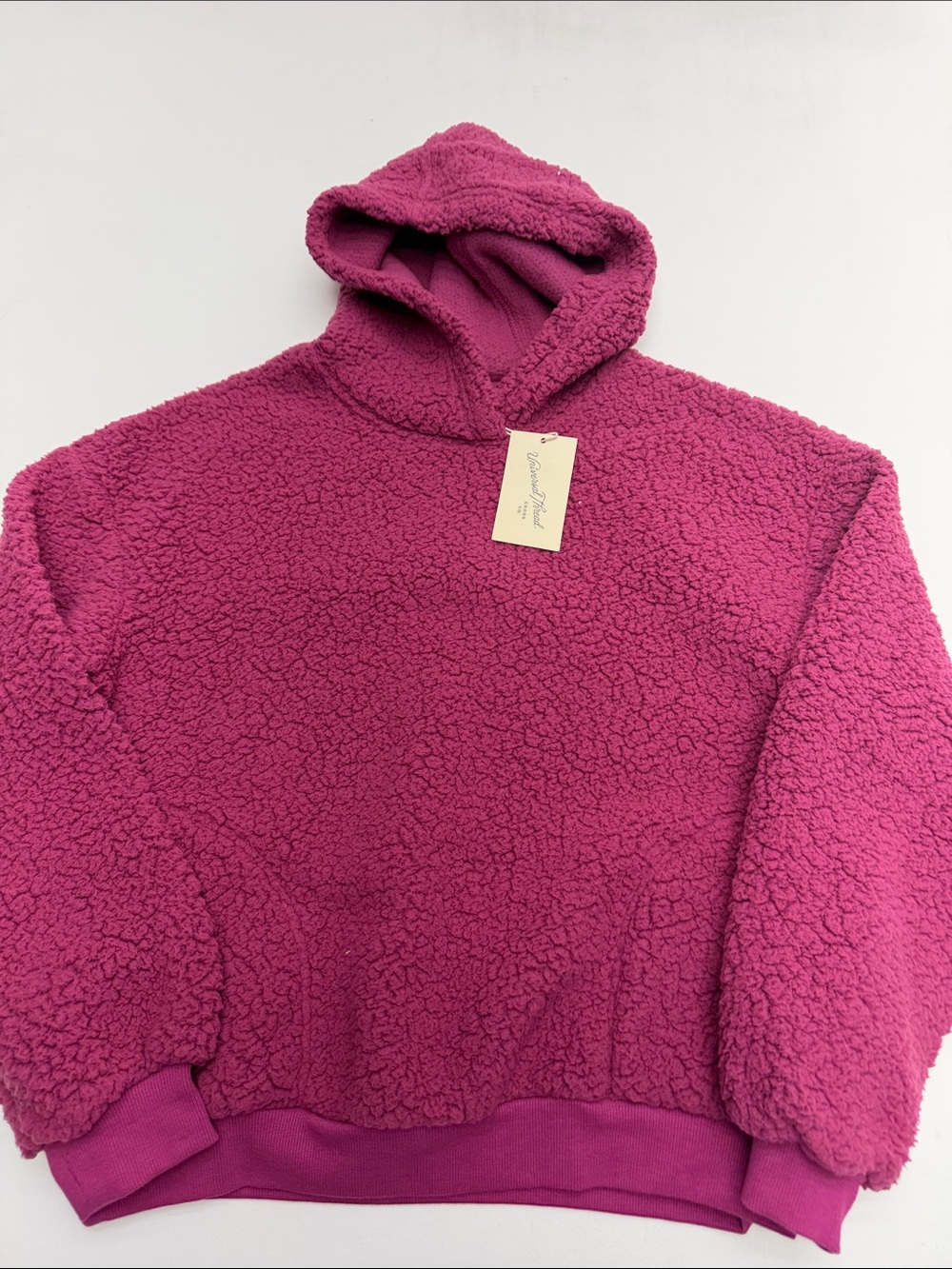 UNIVERSAL THREAD Women’s Small Magenta Fuzzy Fleece Hoodie Sweatshirt